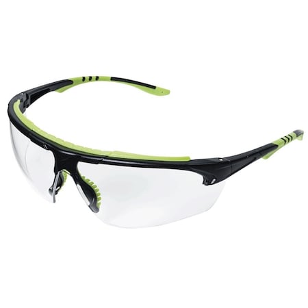 Sellstrom XP410, Safety Glasses, Anti-Fog & Anti-Scratch, Clear Lens, Black Frame, Half-Frame S72000